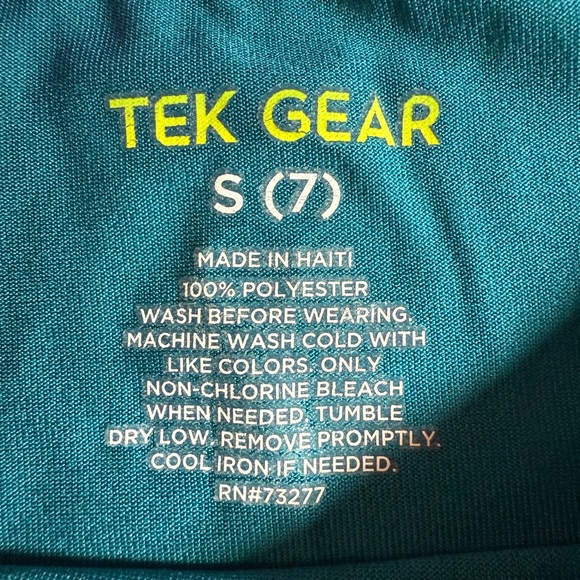 Tek Gear Teal Kids Tee with No Excuses Graphic Size Girls S(7) - Picture 3 of 3